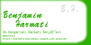 benjamin harmati business card